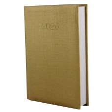 Щоденник A5 Economix датований 2026 Текстиль золото E21634-15 (20)