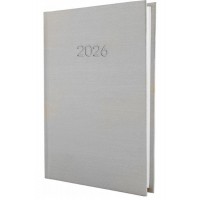 Щоденник A5 Economix датований 2026 Текстиль срібло E21634-16 (20)