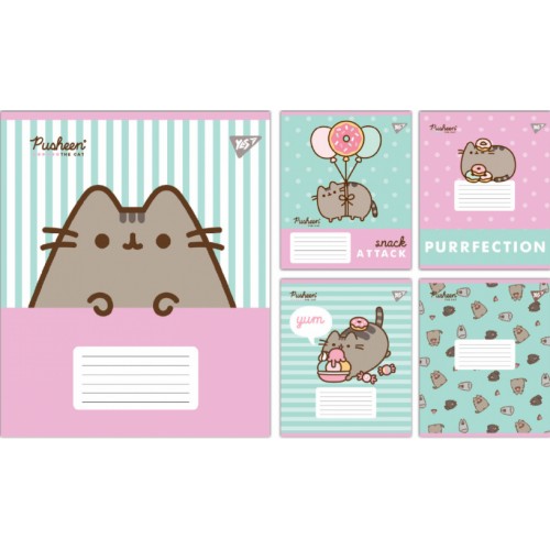 Зошит 12арк. кліт. YES Pusheen Candy №767597(25)(500)