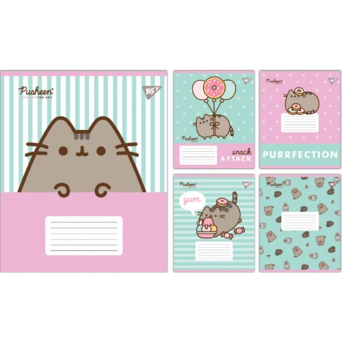 Зошит 18арк. кліт. YES Pusheen Candy №767600(25)(400)