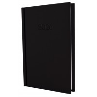 Ежедневник А5 Economix датированный 2026 Satin черный E21612-01  
