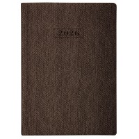 Ежедневник A5 Optima датированный 2026 Tweed коричневый O26126-07  