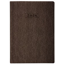 Щоденник A5 Optima датований 2026 Tweed коричневий O26126-07  