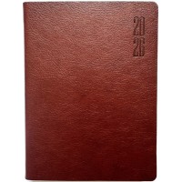 Щоден. А6 "Мандарин" дат2026 160арк. кліт. шкірзам. №9915(40)