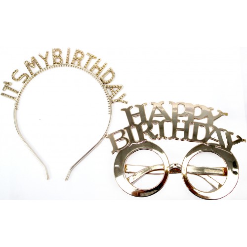 Обруч для волосся та окуляри "It's my birthday"
