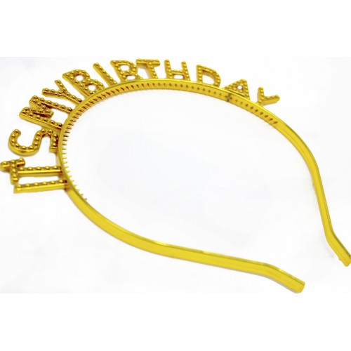 Обруч для волосся та окуляри "It's my birthday" золото