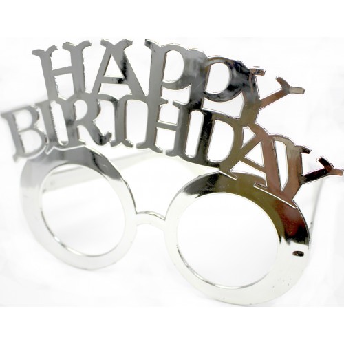 Обруч для волосся та окуляри "It's my birthday" срібло
