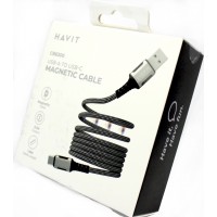 Кабель USB > USB-C Havit HV-CB6300 3A магнітний 1м