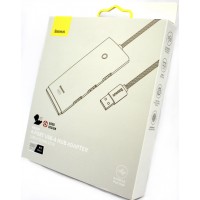 Концентратор (Hub) Baseus Lite Series 4 порти USB-A HUB Adapter  USB 3.0 2m Black