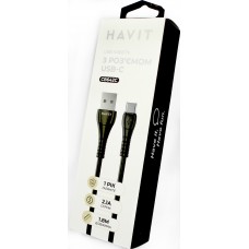 Кабель USB > Type-C Havit HV-CB642C 2.1A 1.8м black