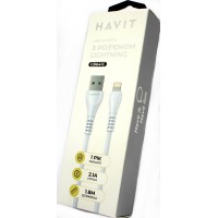 Кабель USB > Lightning Havit HV-CB641C 2.1W 1.8м,white