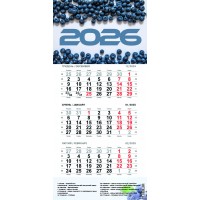 Календар кварт. настін. "Лохина" 2026 ,3 пружини