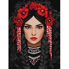 Картини по номерах акрил. "Незламна українка" 30х40см №KHO8604/Ідейка/