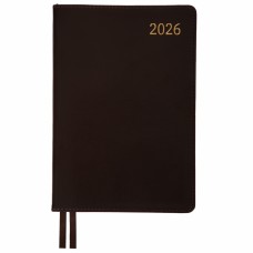 Щоден. A5 "Leo Planner" дат2026 184арк. Aldento інтегр., темно-коричневий №252673