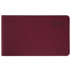 Щотижн. 10х17см "Leo Planner" дат2026 64арк. Story м'яка обкл., винний №252653