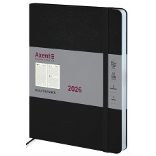 Щоден. A5 "Axent" дат2026 Grand Strong, чорний №8830-26-01-A