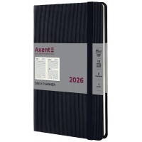 Щоден. A5 "Axent" дат2026 Partner Lines,чорний №8815-26-01-A