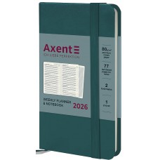 Щотижн. A6 "Axent" дат2026 Pocket Strong лазурний №8508-26-63(30)