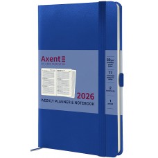 Щотижн. B6 "Axent" дат2026 Partner Strong синій №8505-26-38(12)