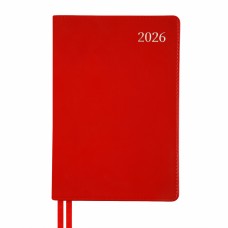 Щоден. A5 "Leo Planner" дат2026 184арк. Aldento інтегр., червоний №252671