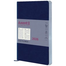Щоден. A5 "Axent" дат2026 Partner City Soft,синій №8821-26-02-A