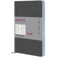 Щоден. A5 "Axent" дат2026 Partner City Soft,сірий №8821-26-06-A