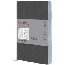 Щоден. A5 "Axent" дат2026 Partner City Soft,сірий №8821-26-06-A