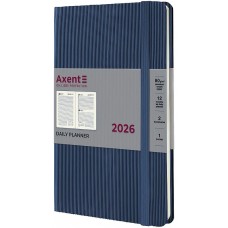 Щоден. A5 "Axent" дат2026 Partner Lines,блакитний №8815-26-48-A
