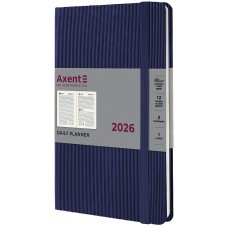 Щоден. A5 "Axent" дат2026 Partner Lines,синій №8815-26-02-A