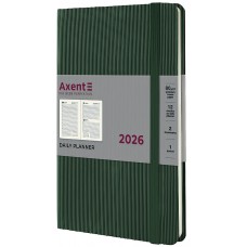 Щоден. A5 "Axent" дат2026 Partner Lines,темно-зелений №8815-26-23-A