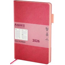 Щоден. A5 "Axent" дат2026 Partner Soft Muse,рожевий №8827-26-1-A