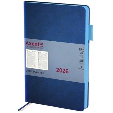 Щоден. A5 "Axent" дат2026 Partner Soft Muse,синій №8827-26-3-A