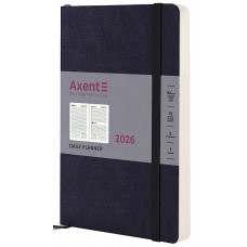 Щоден. A5 "Axent" дат2026 Partner Soft Skin,синій №8810-26-02-A