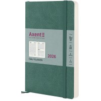 Щоден. A5 "Axent" дат2026 Partner Soft Skin,сіро-лазурний №8810-26-48-A