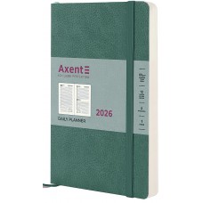 Щоден. A5 "Axent" дат2026 Partner Soft Skin,сіро-лазурний №8810-26-48-A