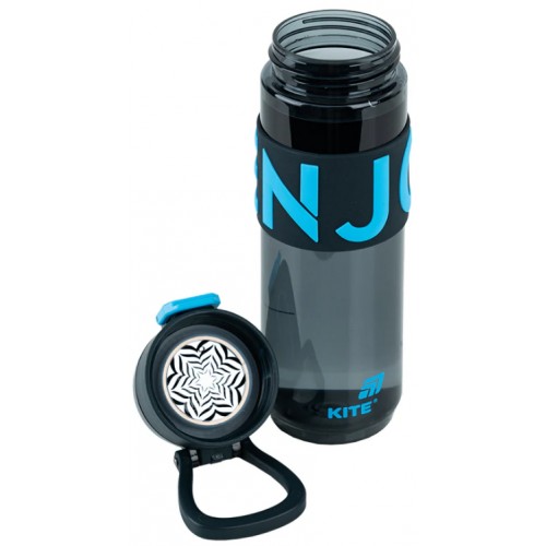 Пляшка для води пласт. "Kite" 680мл чорно-блакитна №K25-1233-2(12)