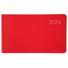 Щотижн. 10х17см "Leo Planner" дат2026 64арк. Glory м'яка обкл., червоний №252652