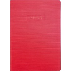 Щоденник датований 2026 Optima Stripe А5 червоний O25285-03