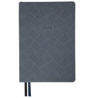 Щоден. A5 "Leo Planner" дат2026 184арк. Urban м'яка. обкл., сірий №252692