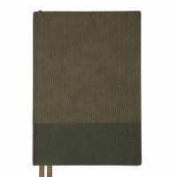 Щоден. A5 "Leo Planner" дат2026 184арк. Velvet м'яка. обкл., темно-зелений №252637
