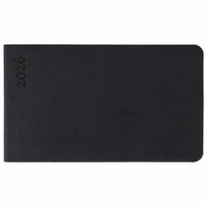 Щотижн. 10х17см "Leo Planner" дат2026 64арк. Binario м'яка обкл., темно-синій №252654