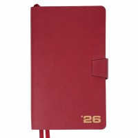 Щоден. A5 "Leo Planner" дат2026 176арк. Alpha м'яка. обкл., бордовий №252630
