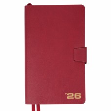 Щоден. A5 "Leo Planner" дат2026 176арк. Alpha м'яка. обкл., бордовий №252630