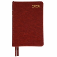 Щоден. A5 "Leo Planner" дат2026 184арк. City тв. обкл. коричневий №252668