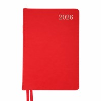 Щоден. A5 "Leo Planner" дат2026 184арк. City тв. обкл. червоний №252666