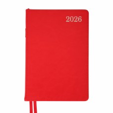 Щоден. A5 "Leo Planner" дат2026 184арк. City тв. обкл. червоний №252666