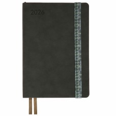 Щоден. A5 "Leo Planner" дат2026 184арк. Polo м'як. обкл. графітовий №252694