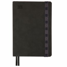 Щоден. A5 "Leo Planner" дат2026 184арк. Voyage м'як. обкл. графітовий №252695