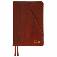 Щоден. A5 "Leo Planner" дат2026 184арк. Whisky тв. обкл. коричневий №252670