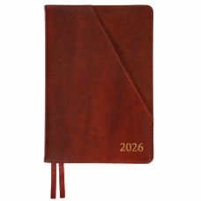 Щоден. A5 "Leo Planner" дат2026 184арк. Whisky тв. обкл. коричневий №252670